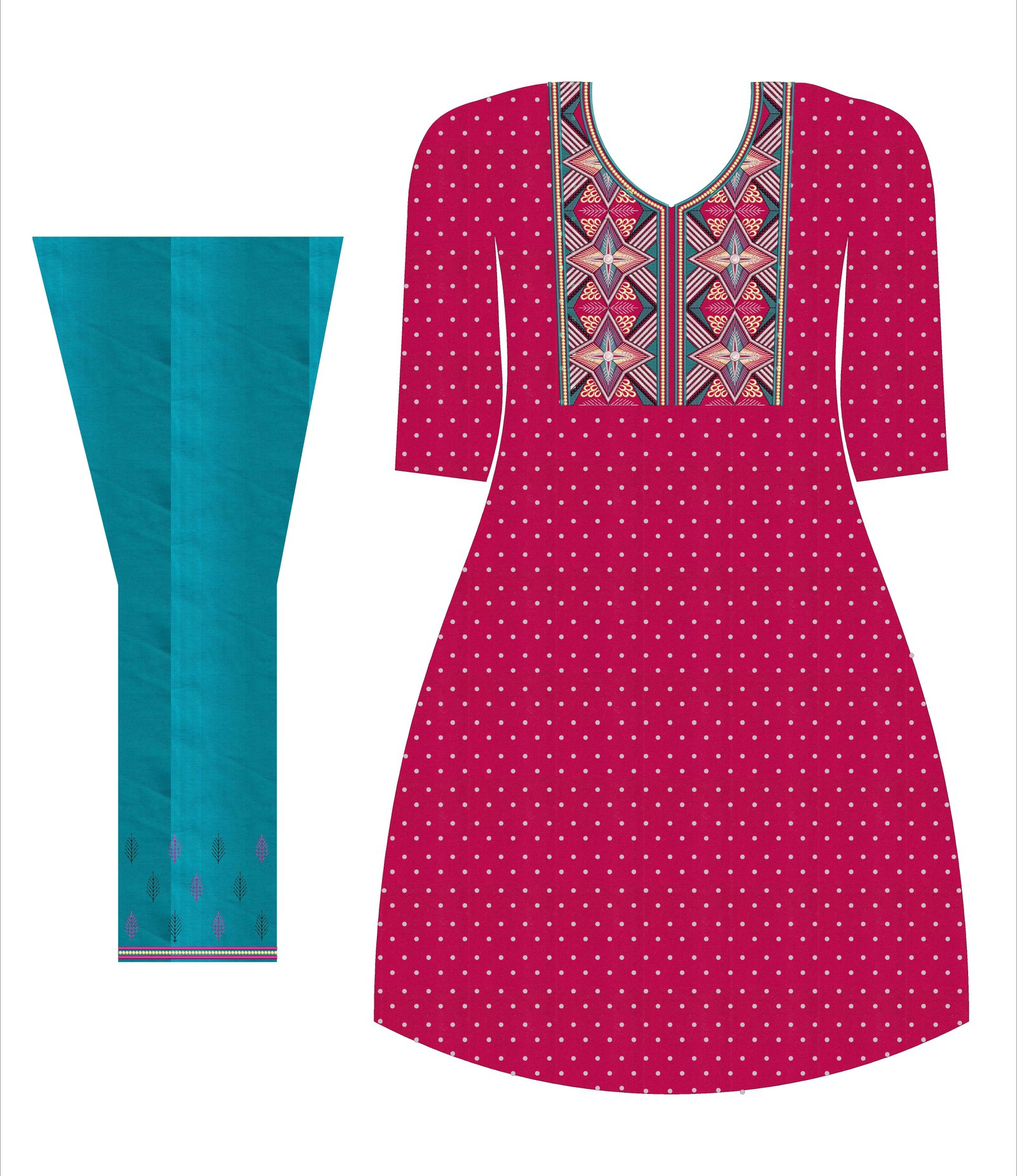 kurti pent plazo