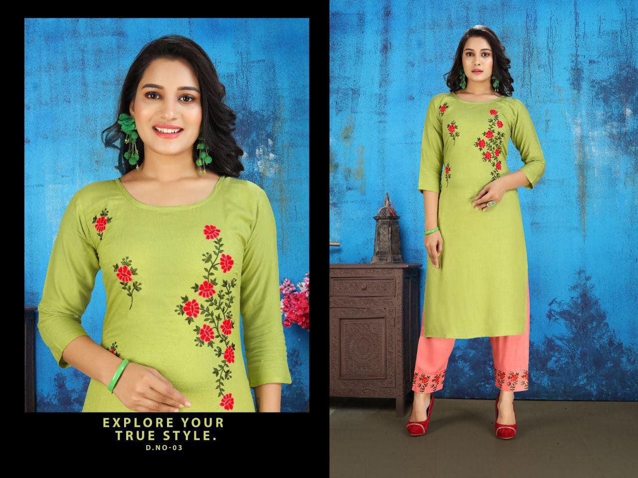 fancy kurti & plazo pent
