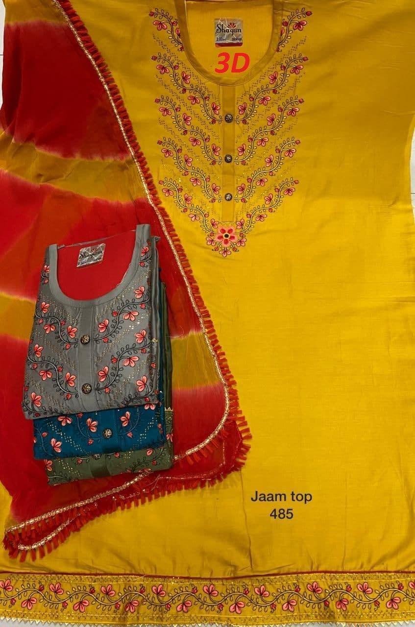 neck top dupatta design