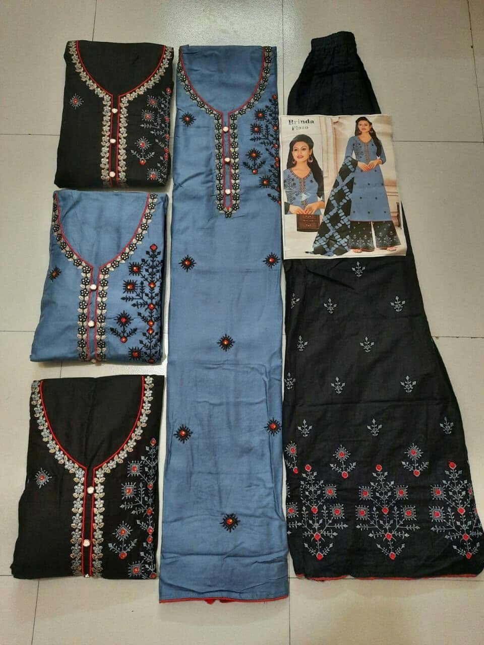 neck top dupatta design