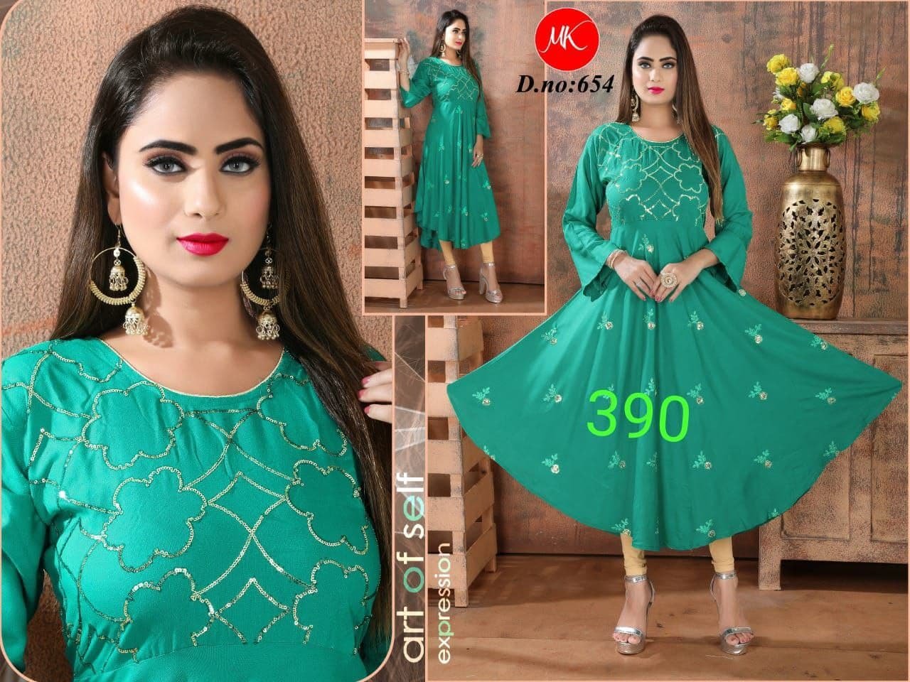 sequence kurti design