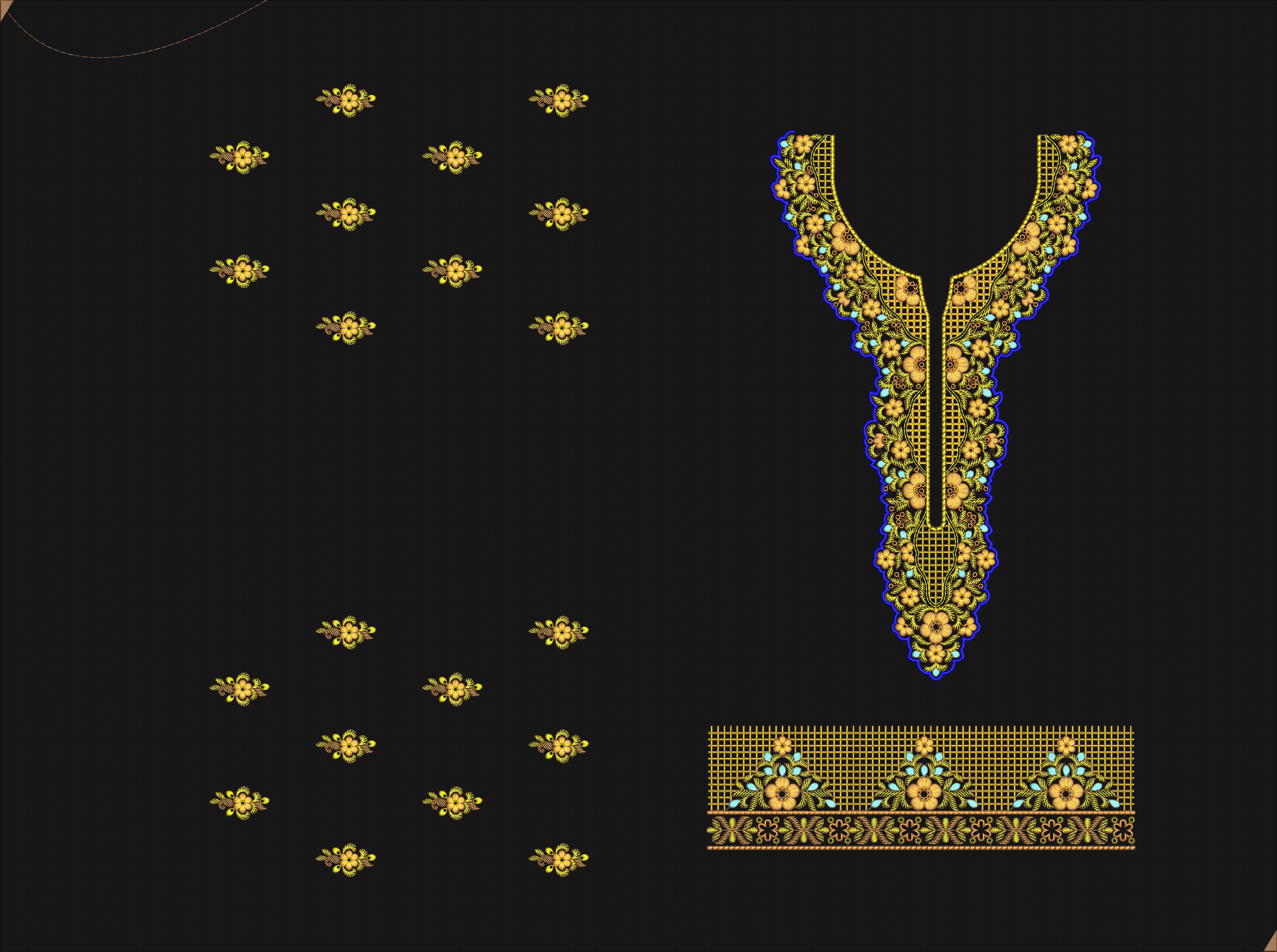 Neck top dupatto