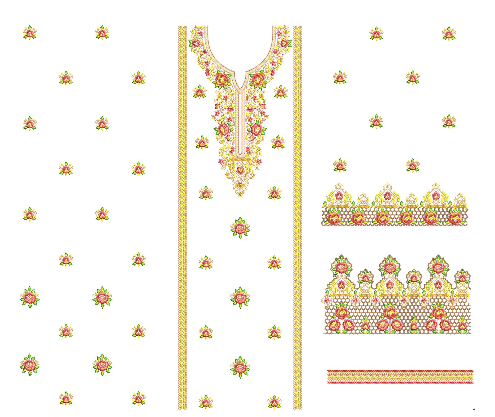 Neck top dupatta