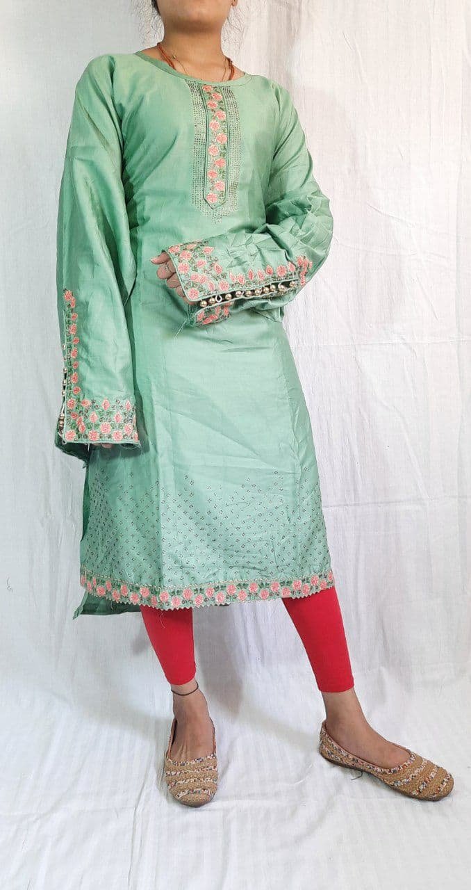 neck top dupatta design