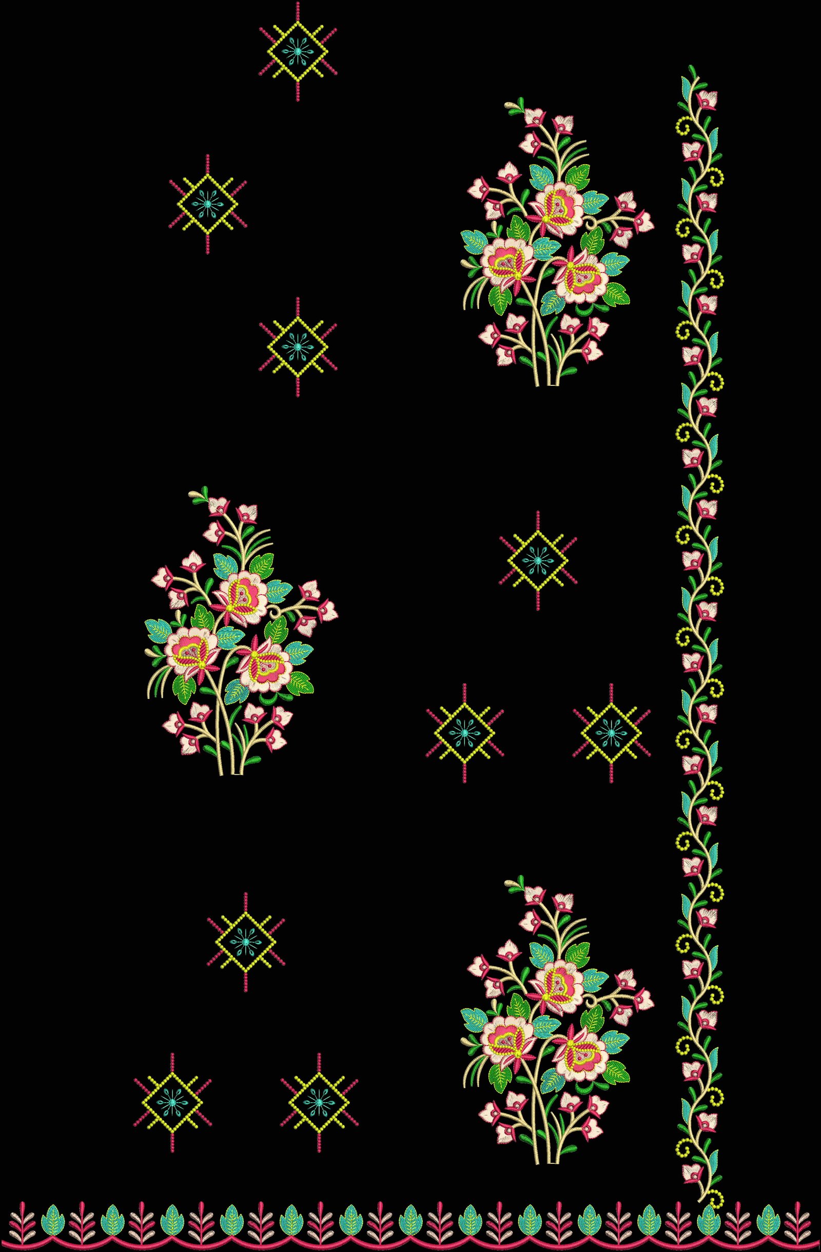 neck top dupatta