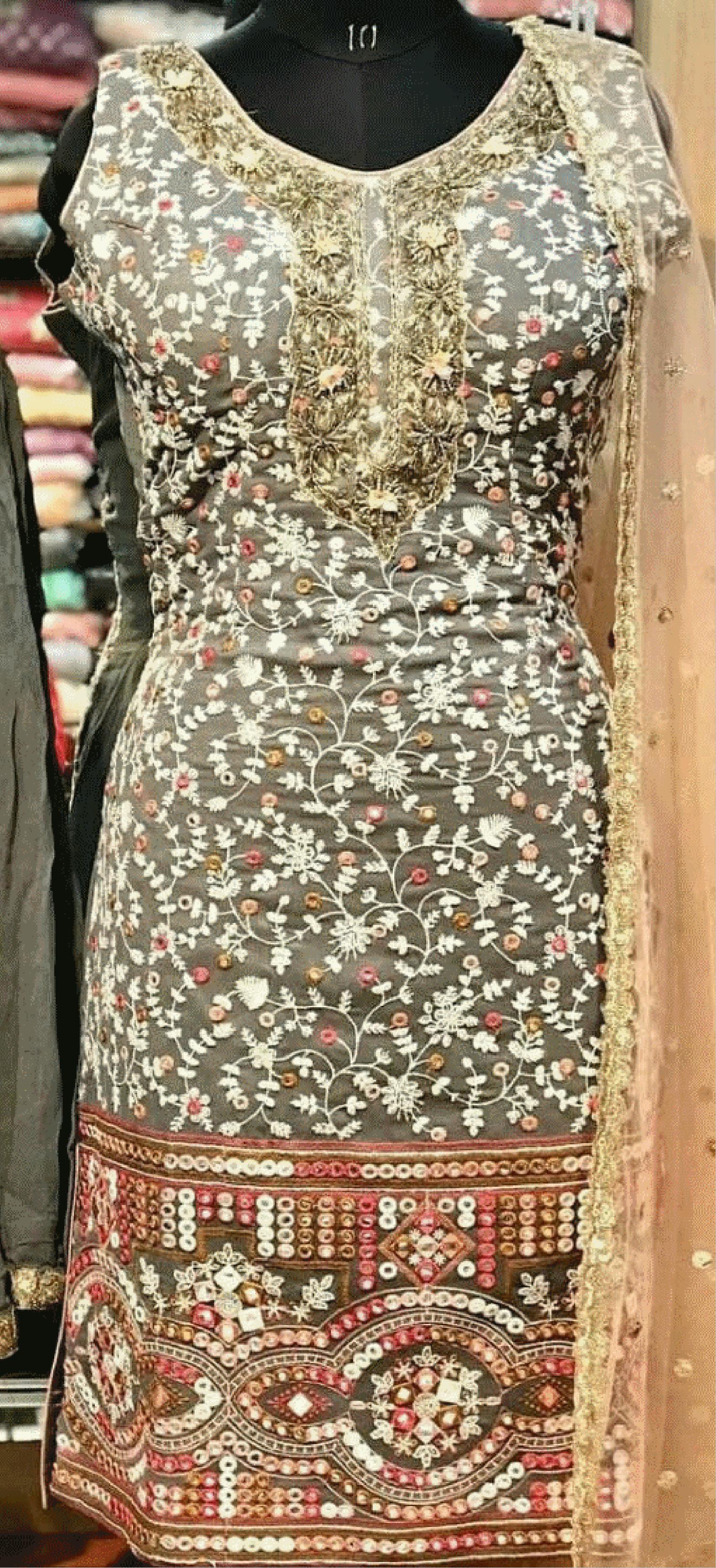neck top dupatta