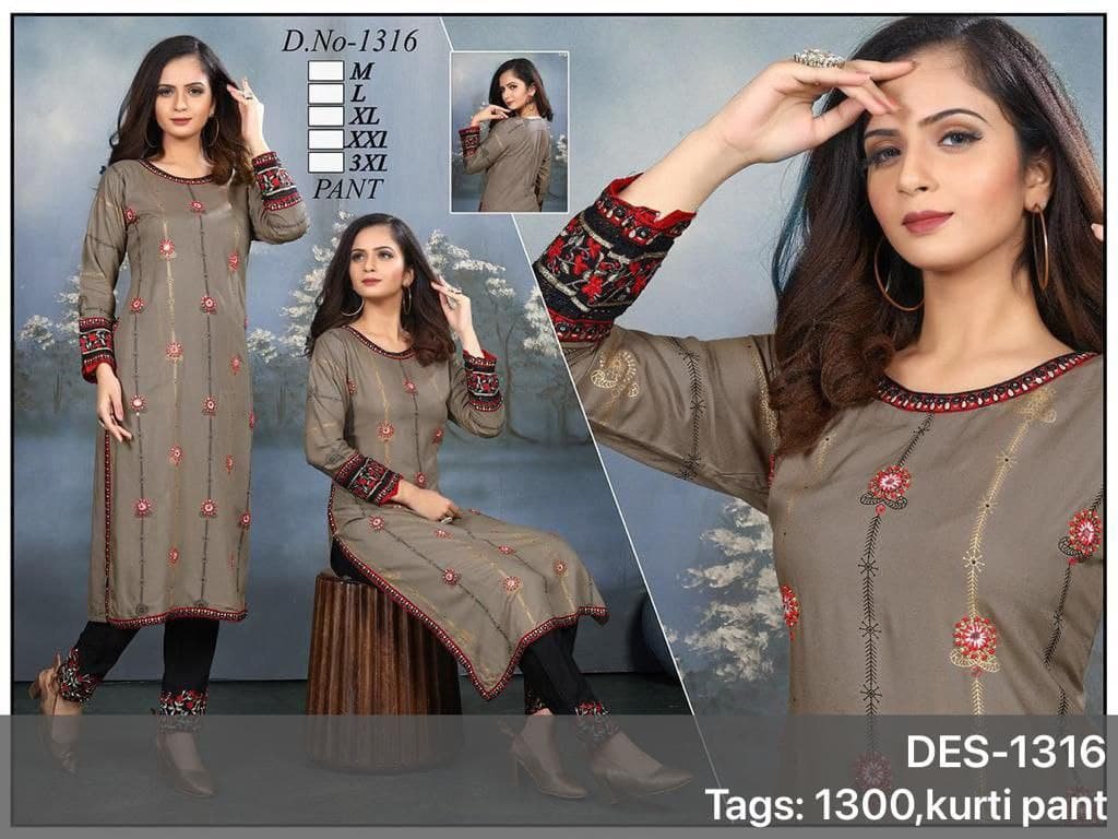 fancy kurti & plazo pent