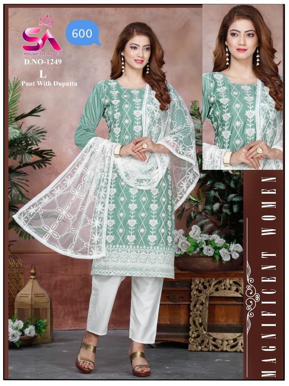 Neck top dupatta