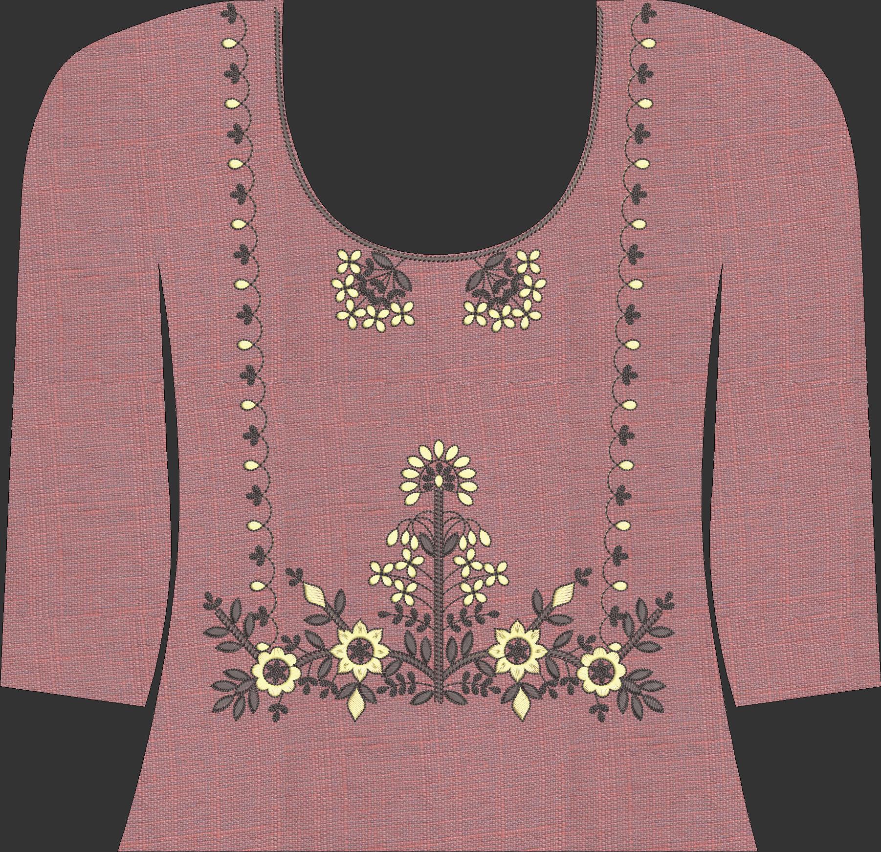 fancy  kurti neck