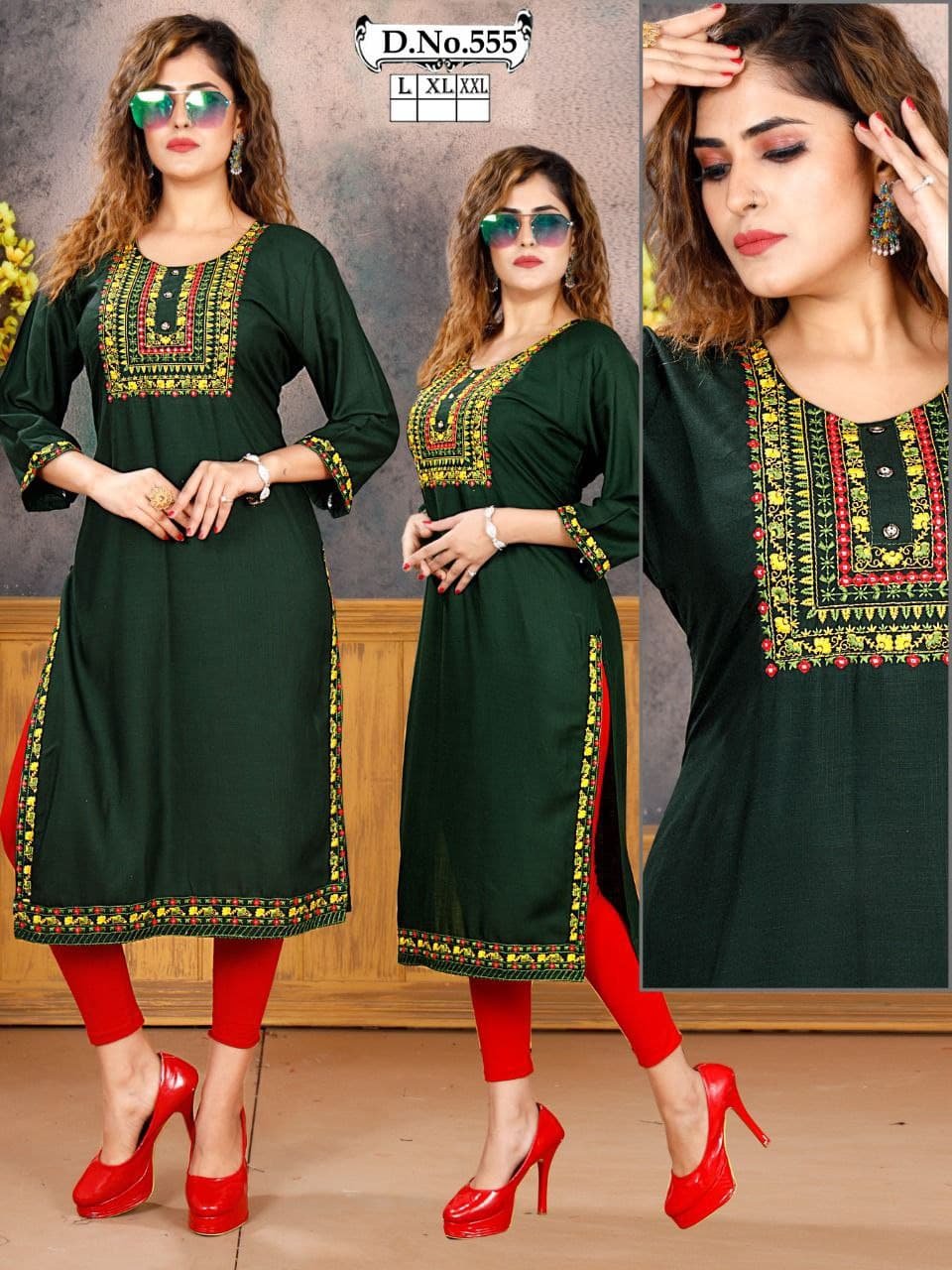 fancy  kurti neck