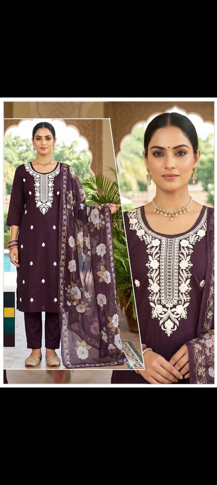 kurti neck panel