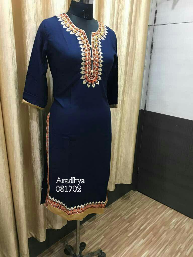 fancy kurti neck