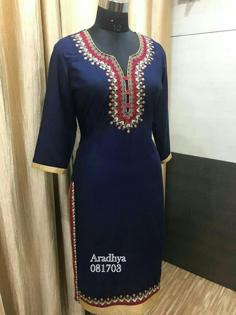 fancy kurti neck