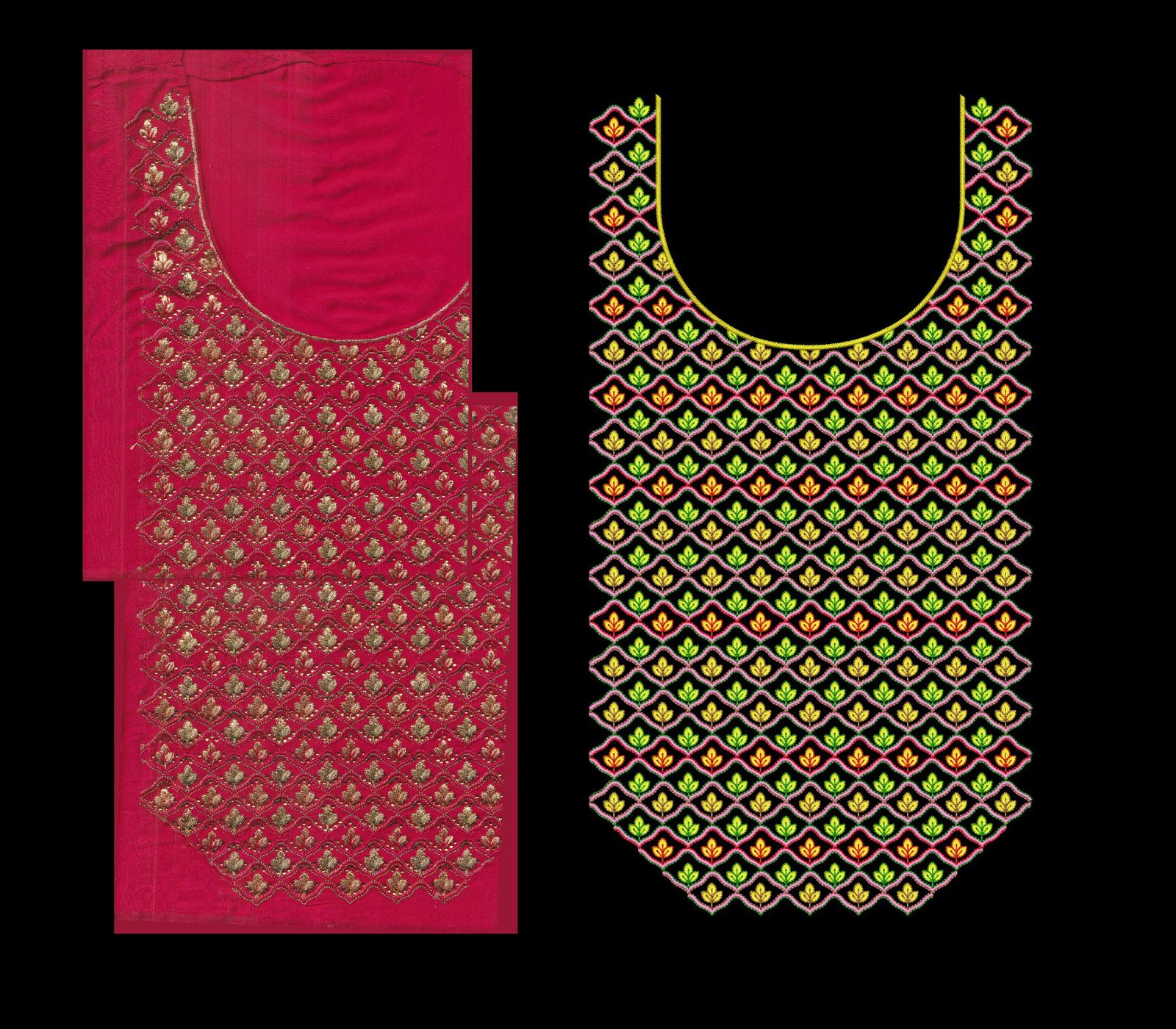fancy  kurti neck