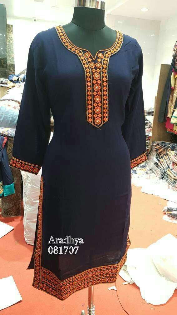 fancy kurti neck