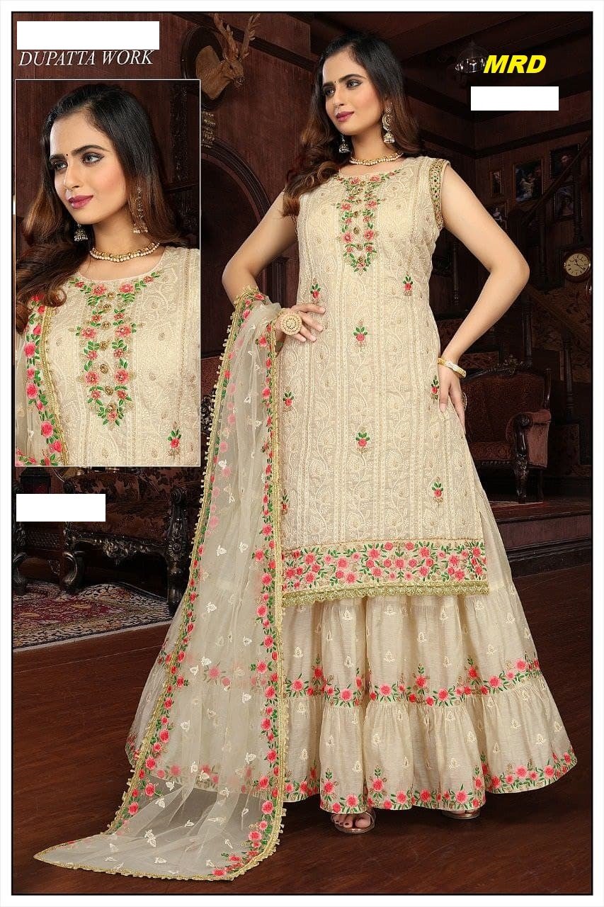 Daman & Single Head top & Duppata