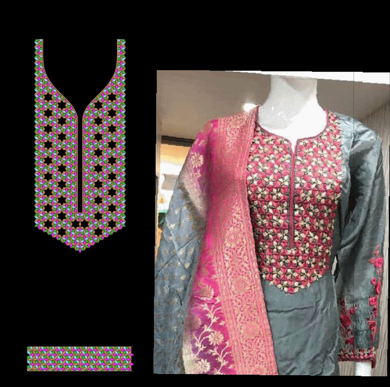 fancy neck top