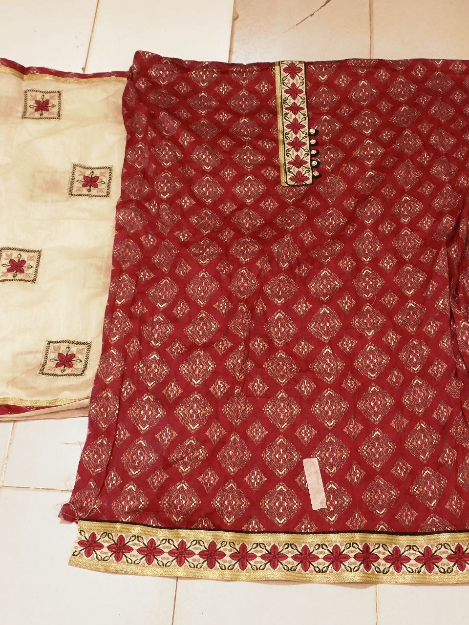Neck Top Duppata Design