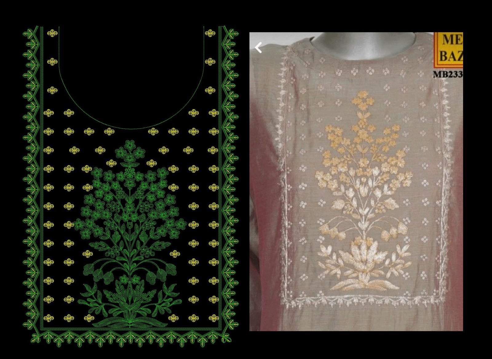 Cording & Sequince Neck
