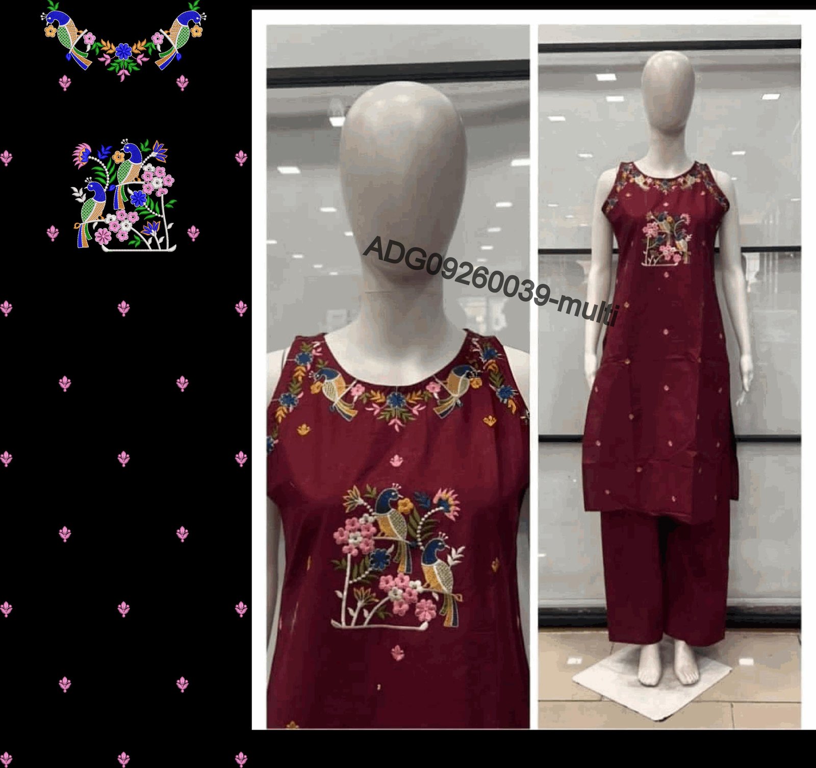 kurti neck panel