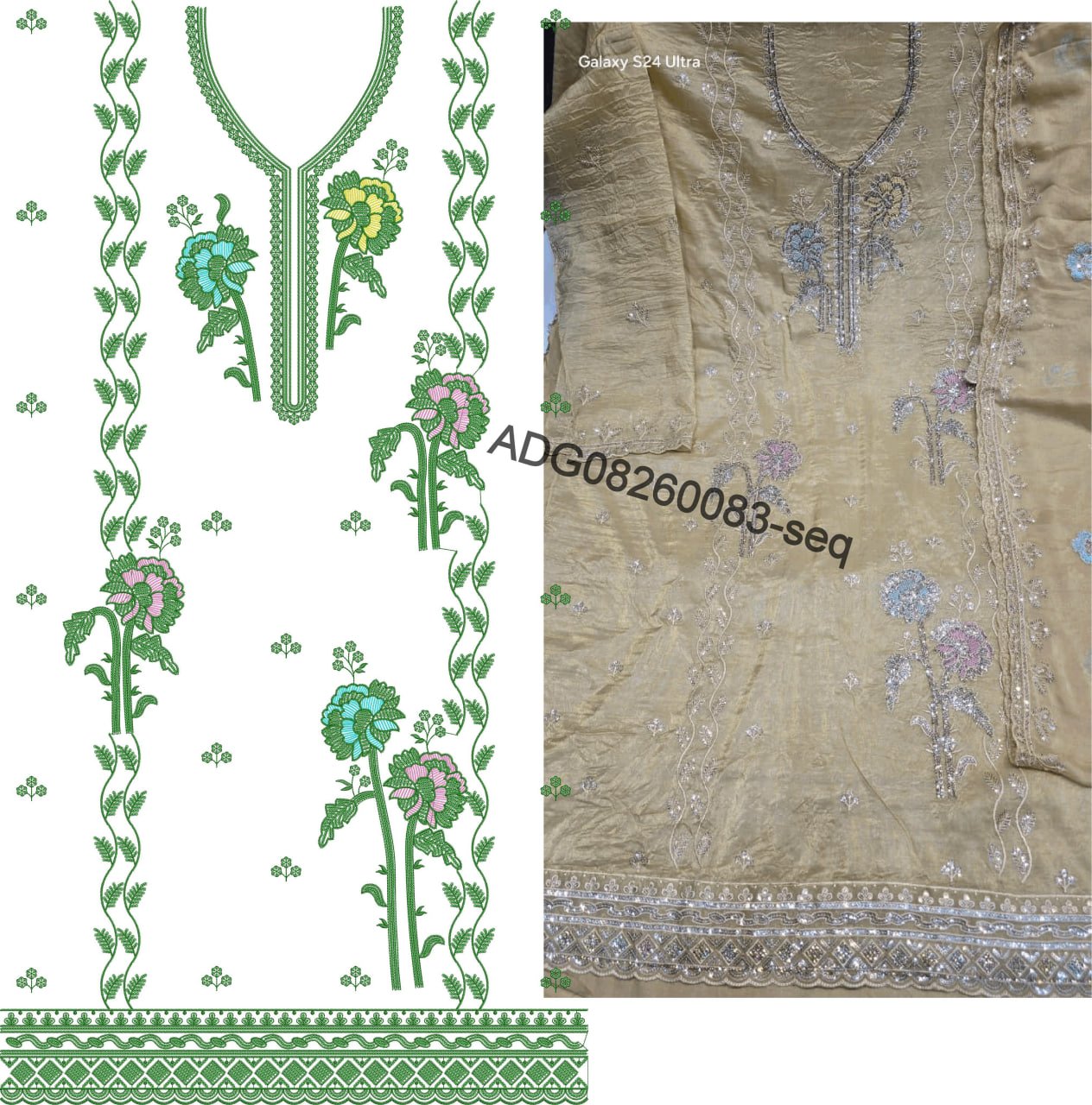 kurti neck panel