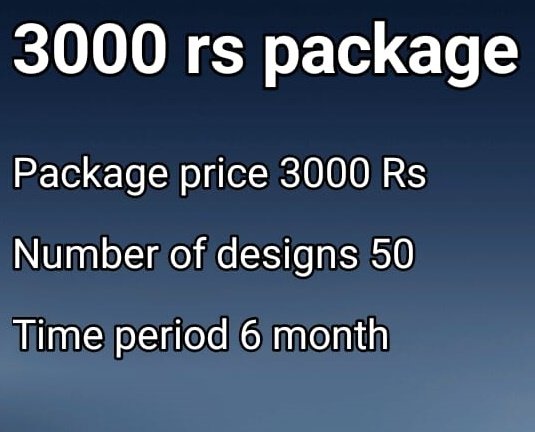 3000 Rs 50 Design 6 Month